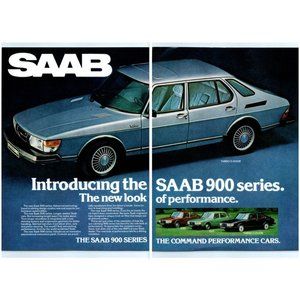 1979 Saab 900 Turbo 5 Door Sports Sedan 2 Page Vintage Print Ad Wall Art Photo